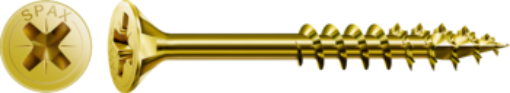 Picture of Spax 3.5mm x 16mm Countersunk Yellow Pozi Screws