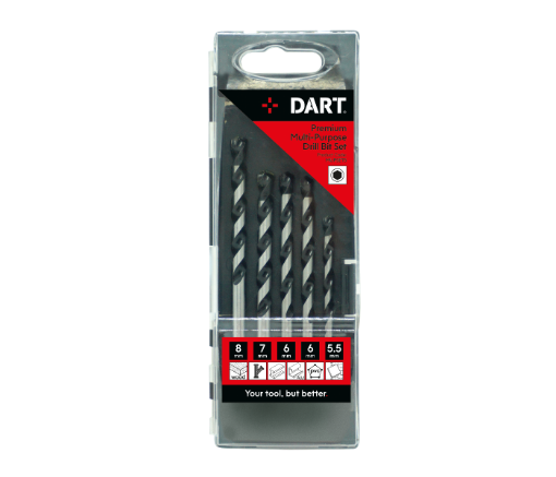 Picture of Dart 5 Piece Premium Multipurpose Drill Bit Set Hex