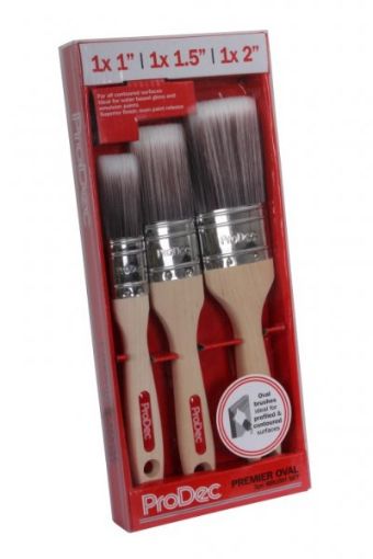 Picture of ProDec Premier Oval 3-Piece Paint Brush Set