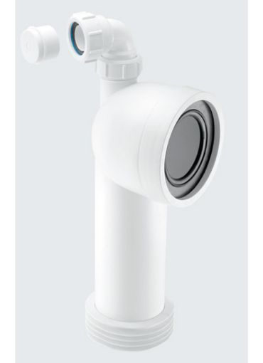Picture of McAlpine 110mm 90Â° WC Connector with Vent Boss