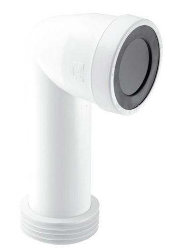 Picture of McAlpine 110mm 90Â° WC Connector with Extended Inlet