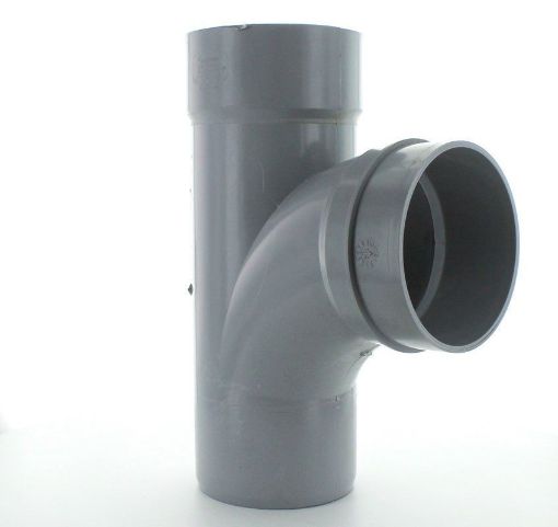 Picture of Hunter 110mm Grey 92.5 Degree Double Socket Solvent Spigot Tail Branch