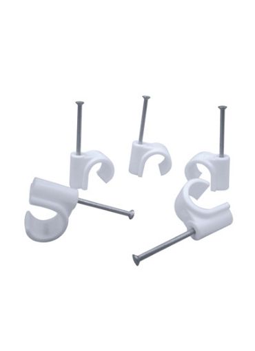 Picture of Prepacked 22mm Nail-On Plastic Pipe Clips