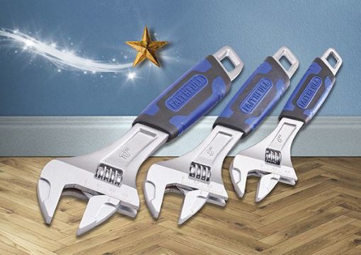 Picture of Faithfull 3 Piece Matt Chrome Adjustable Spanner Set