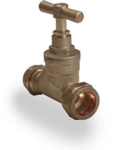 Picture of 15mm MDPE Brass Stopcock 