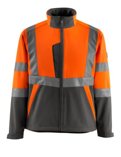 Picture of Mascot Safe Light Softshell Jacket Hi-Vis Orange/Dark Anthracite