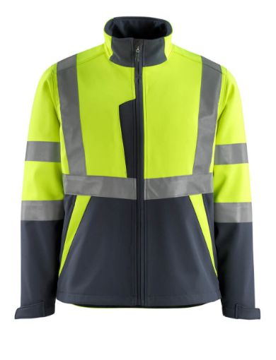 Picture of Mascot Safe Light Softshell Jacket Hi-Vis Yellow/Dark Navy