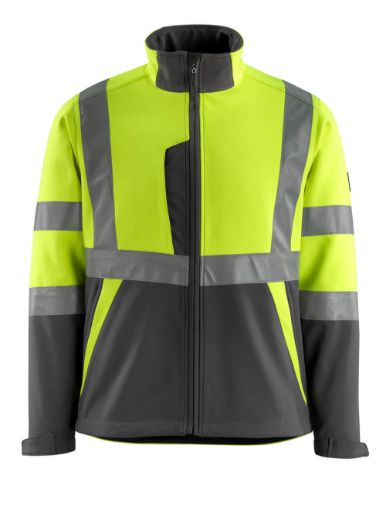 Picture of Mascot Safe Light Softshell Jacket Hi-Vis Yellow/Dark Anthracite
