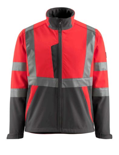 Picture of Mascot Safe Light Softshell Jacket Hi-Vis Red/Dark Anthracite