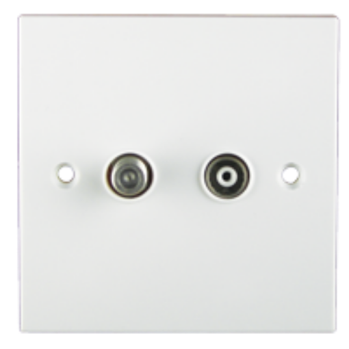 Picture of 1 Gang TV & Satellite Outlet