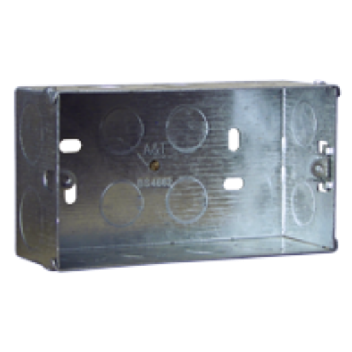 Picture of 47mm 2 Gang Metal Box