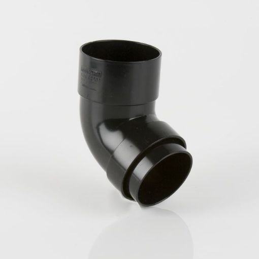 Picture of Brett Martin 68mm Black Round Downpipe 112.5Â° Bend