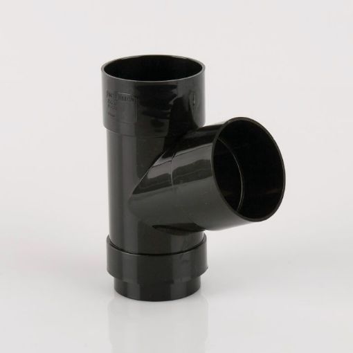 Picture of Brett Martin 68mm Black Downpipe 112.5Â° Branch