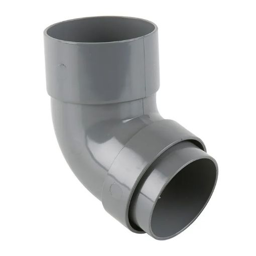 Picture of Brett Martin 68mm Grey Round Downpipe 92.5Â° Bend