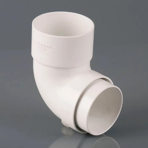 Picture of Brett Martin 68mm White Round Downpipe 92.5Â° Bend