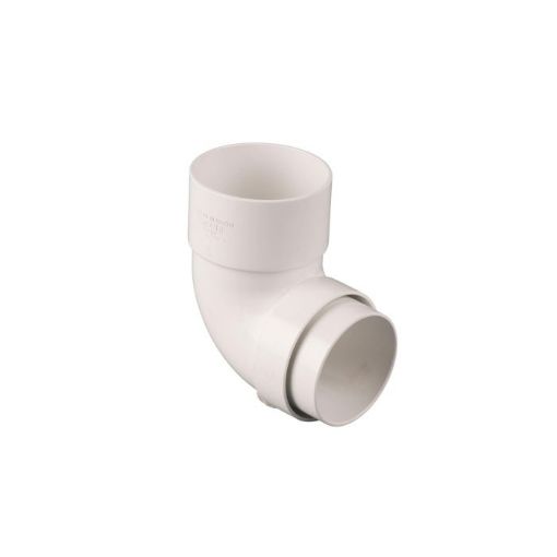 Picture of Brett Martin 68mm White Round Downpipe 112.5Â° Bend