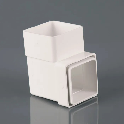 Picture of Brett Martin 65mm White Square Downpipe 92.5Â° Bend