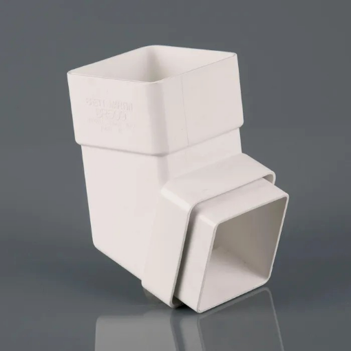 Picture of Brett Martin 65mm White Square Downpipe 112.5Â° Bend