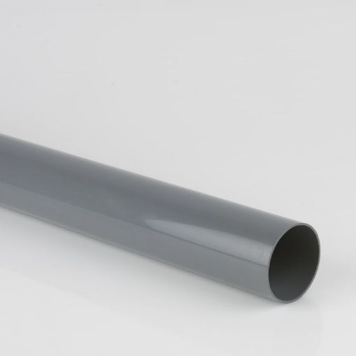 Picture of Brett Martin 110mm Grey EN1329 Plain Ended Pipe 3m