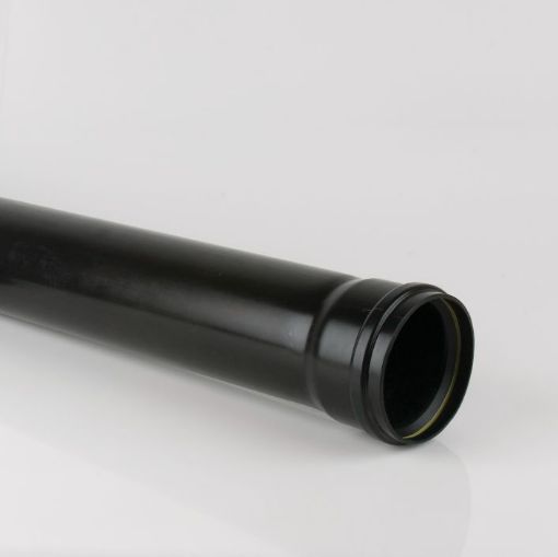 Picture of Brett Martin 110mm Black EN1329 Single Socket Pipe 3m