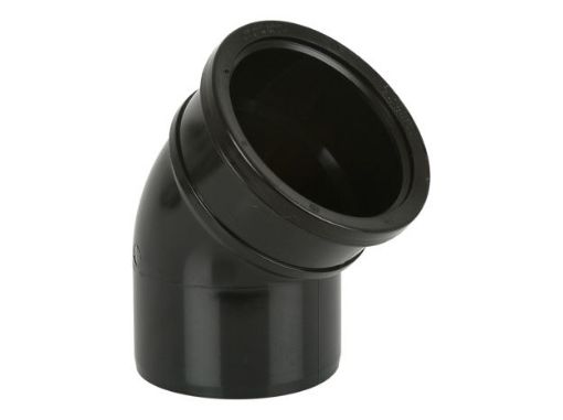 Picture of Brett Martin 110mm Black 135Â° Single Socket Pushfit Bend