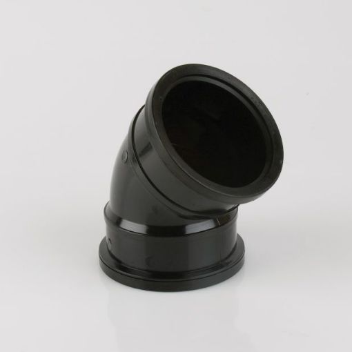Picture of Brett Martin 110mm Black 135Â° Double Socket Bend