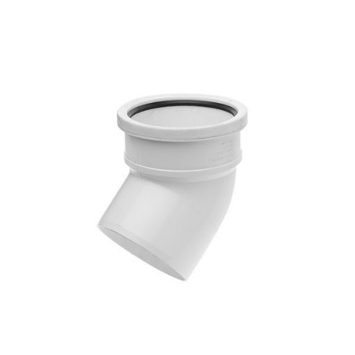 Picture of Brett Martin 110mm White 135Â° Single Socket Pushfit Bend