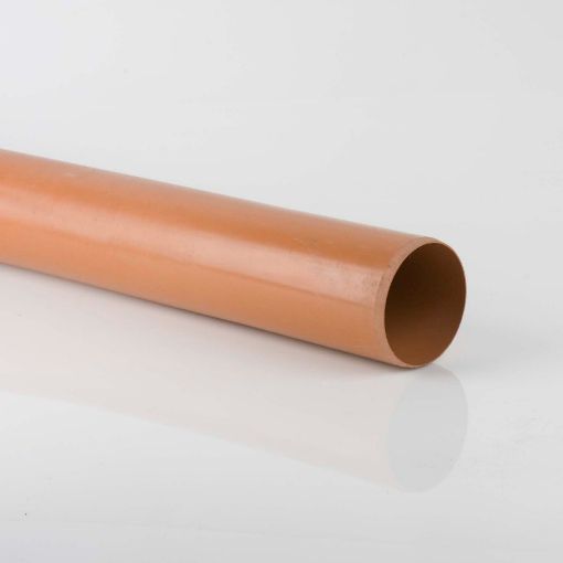 Picture of Brett Martin 110mm Underground Kitemark Plain Ended Pipe 6m