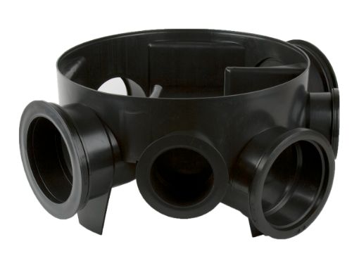 Picture of Brett Martin 450mm Deep Preformed Inspection Chamber Base with 160mm Underground Outlets