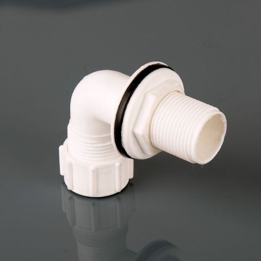 Picture of Brett Martin 21.5mm White Overflow Bent Tank Connector