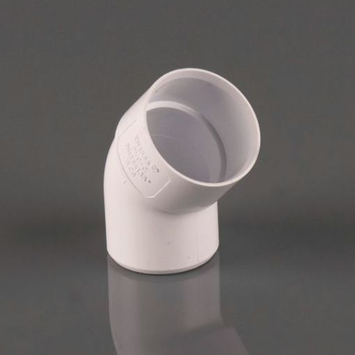 Picture of Brett Martin 40mm White 45Â° Obtuse Spigot Bend