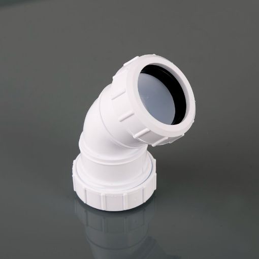 Picture of Brett Martin 40mm White Compression 135Â° Obtuse Bend