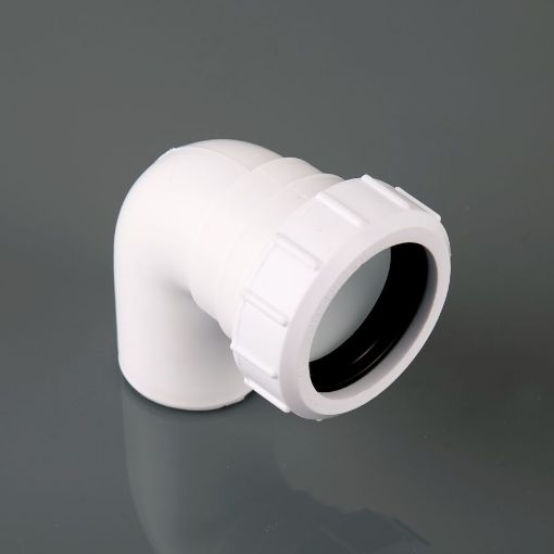 Picture of Brett Martin 40mm White Compression 90Â° Swivel Elbow